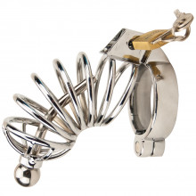 Impound Corkscrew Chastity Device with Penis Plug  1