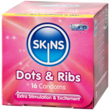 Skins Dots & Ribs Condoms 16 Pack  1