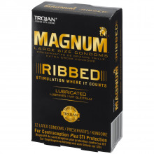 Trojan Magnum Ribbed Condoms 12 pcs.