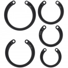 Mancage Black Spare Ring Set 5 pcs