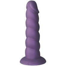 Baseks Swirly Purple Silicone Dildo 17.5 cm