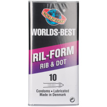Worlds-best Ril-Form Rib And Dot Condoms 10 pcs