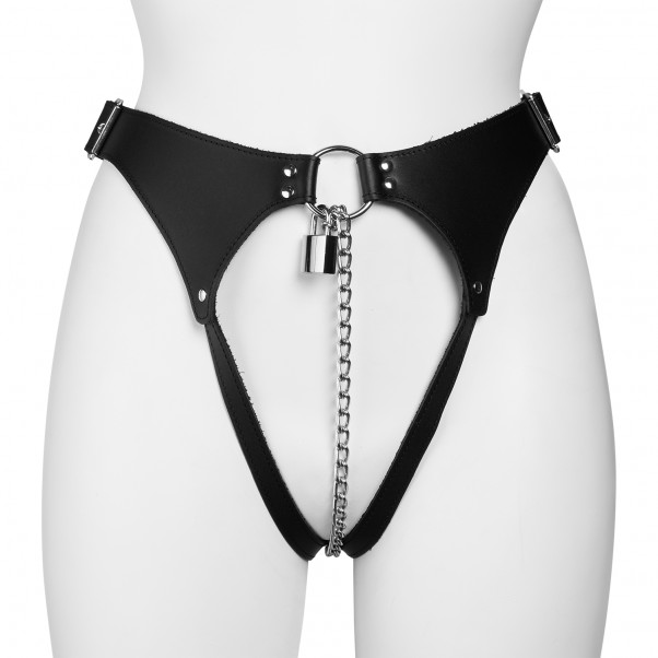 Rimba Leather Chastity Belt for Women with Chain product image 2