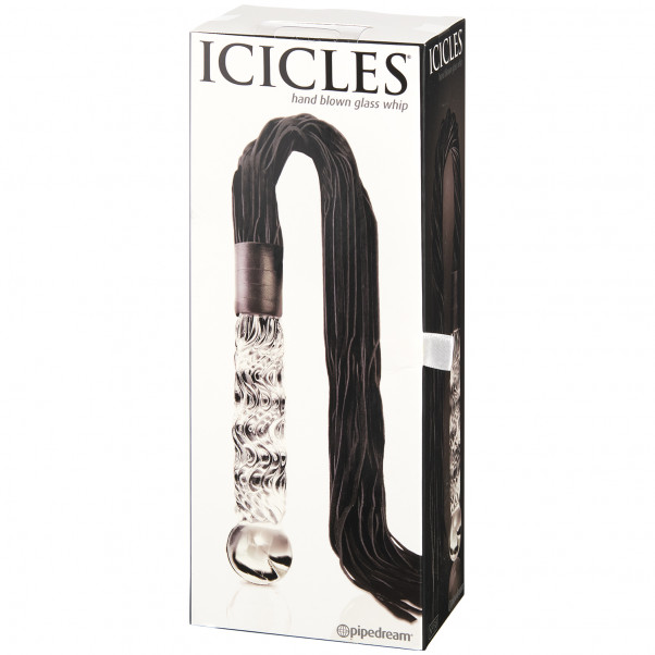 Icicles No 38 Whip with Glass Dildo Handle product packaging image 90
