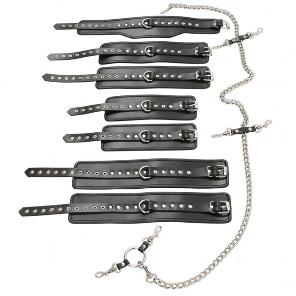 Zado Metal Chain Set with Leather Cuffs  3