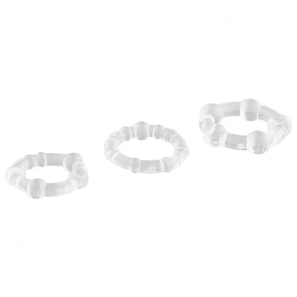 Sinful Transparent Cock Ring Set of 3