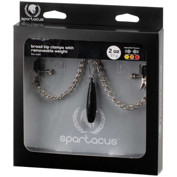 Spartacus Nipple Clamps with Weight product packaging image 90