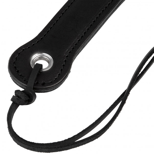 Spartacus Mini Leather Slapper with Holes product held in hand 3