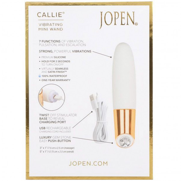 Callie By Jopen Vibrating Mini Wand Vibrator  3
