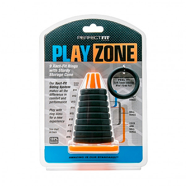 Perfect Fit Play Zone Cock Rings Set of 9   3