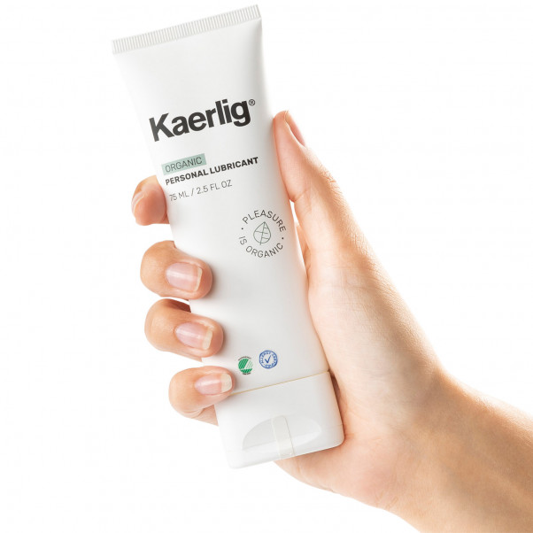 Kaerlig Organic Water-based Lube 75 ml Product picture with hand 2