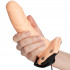 Fetish Fantasy Hollow Strap-on Vibrator Skin-coloured product held in hand 51