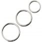 Spartacus Metal Cock Ring Pack of 3  product on a dildo 1