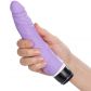 Sevencreations Waterproof Silicone Dildo Vibrator Purple product held in hand 50